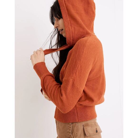 Madewell Women's Clairview Hoodie Sweater Color Maple Glow Size XS - Picture 4 of 10